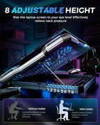 ChillCore Laptop Cooling Pad, RGB Laptop Fan Cooling Pad 9 Fans - Image 6