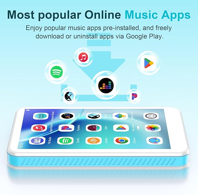 SWOFY 160GB MP3 Player with Bluetooth and WiFi – D08 Music Player with Spotify - Image 3