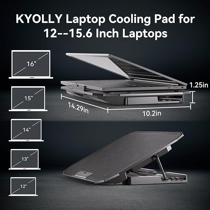 KYOLLY Ultra Slim Laptop Cooling Pad - Image 6