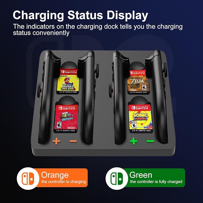 Switch 2 Controller Charger, 4 in 1 Charging Dock - Image 4