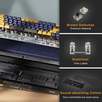 RK ROYAL KLUDGE RKS70 Ergonomic Split Keyboard, Wireless PC Gaming Keyboard - Image 8