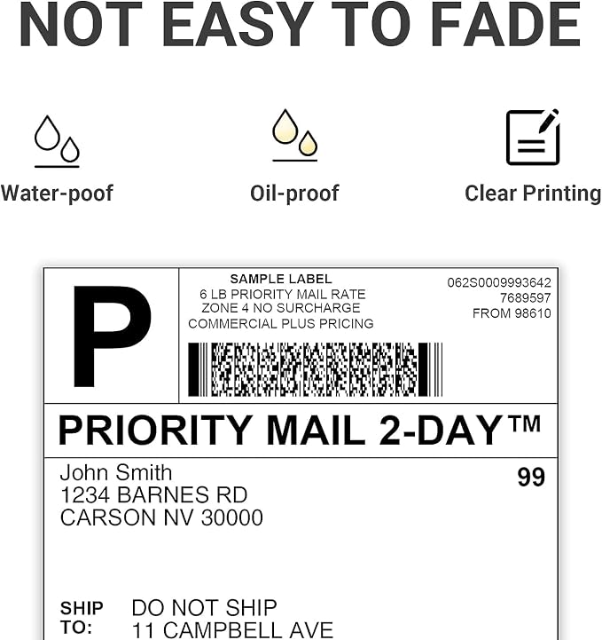 4x6 Thermal Shipping Label, Shipping Address Labels - Image 4