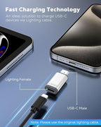 MoKo 2 Pack Lightning to USB C Adapter - Image 3