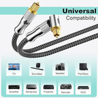 EMK Premium 24K Gold-Plated Right Angle Optical Cable – 90° Toslink to Toslink - Image 4