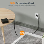 TESSAN Surge Protector Flat Plug Power Strip, 8 AC Outlets, 3 USB Charger 3 - Image 3