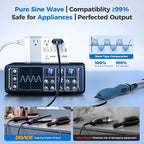 DOACE 500W Max 220V to 110V Converter, 50Hz to 60Hz Voltage Converter - Image 5