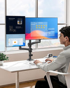 Dual Monitor Stand for Desk, Taller Monitor Arms for 2 Screens up to 32 inch - Image 3
