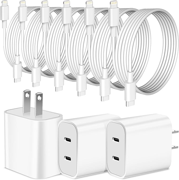 Super Fast iPhone Charger, Dual Port USB C iPhone Charger Fast Charging Block by SpeedScope