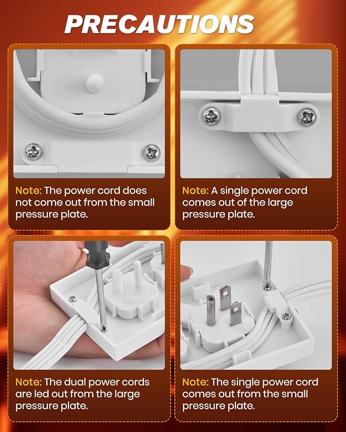 Saker Outlet Concealer Power Strip, 8FT Surge Protector Flat Extension Cord - Image 7