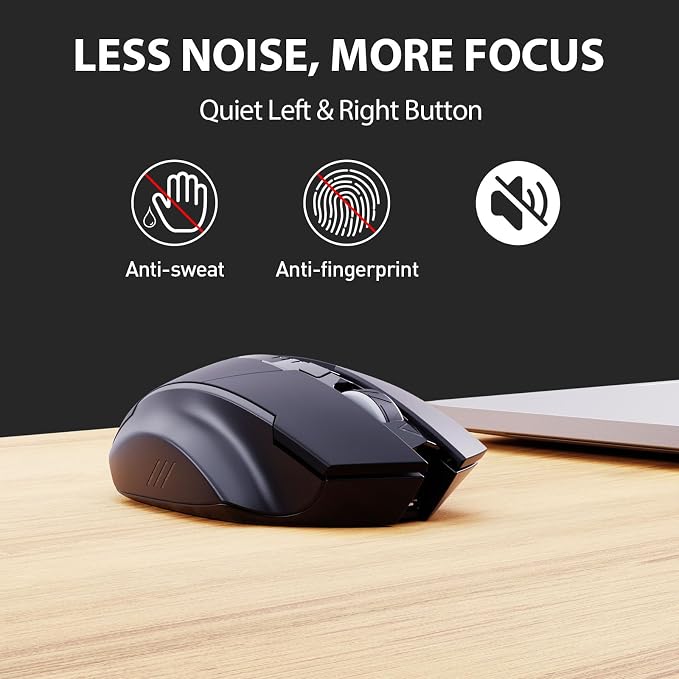 INPHIC Multi-Device Bluetooth Mouse, Upgraded Visible Battery, 2400 DPI - Image 5