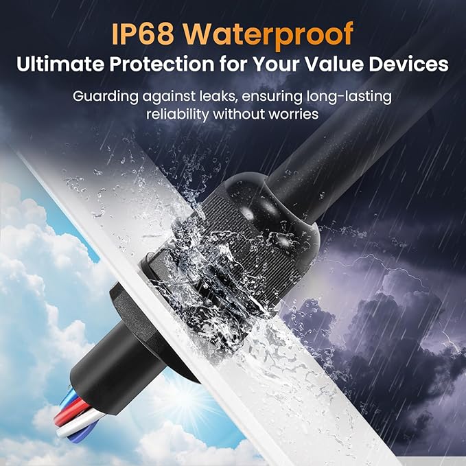 QILIPSU 12pcs 3/8" NPT Cable Gland Waterproof IP68 Nylon Cable Pass Through - Image 2