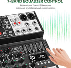 Audio Mixer 8 Channel Sound Mixer Console, Professional Music Mixing Board DJ - Image 3