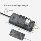 Belkin Surge Protector Power Strip w/ 8 Rotating & 4 Standard Outlets - 8ft - Image 4