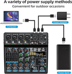 Depusheng M6 Portable Mini Mixer 6-Channel Audio Mixer DJ Console - Image 3