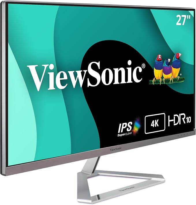 ViewSonic VX2776-4K-MHDU 27 Inch 4K UHD IPS Monitor, 65W USB C, HDR10 Content by ViewSonicCorporation