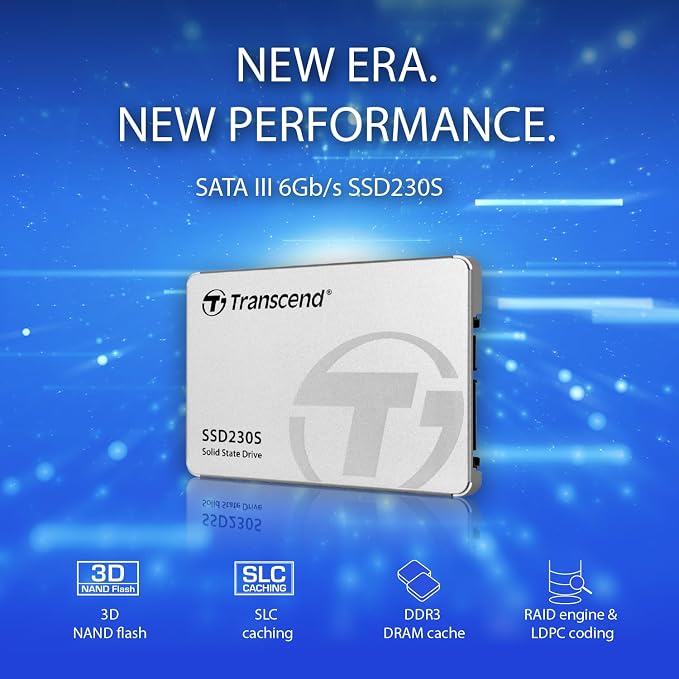 Transcend 256GB SATA III 6Gb/s SSD230S 2.5” Solid State Drive TS256GSSD230S - Image 3