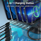 Catlyn Charging Station for Multiple Devices, 8 Port Charger Stations - Image 5