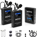 Movo Lingo-Duo 48-Channel UHF Wireless Lavalier Microphone System by Movo