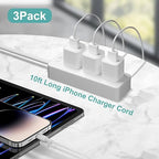 iPhone Charger, 3 Pack 10ft iPhone Charger Data Sync Transfer Lightning Cable - Image 6