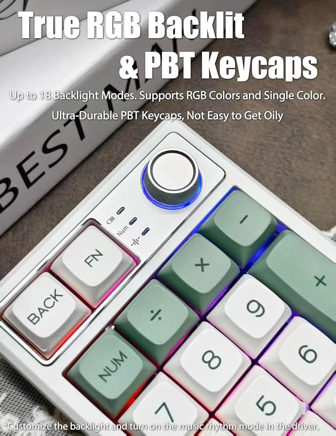 Gasket Creamy Mechanical Numpad Programmable Macro Keypad Wireless - Image 5