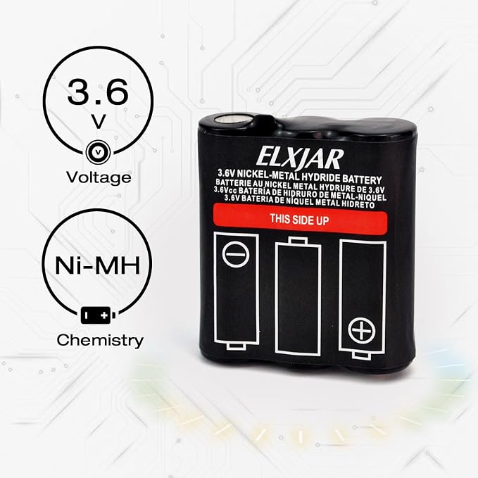 3.6V 800mAh Ni-MH Battery Replacement - Image 2