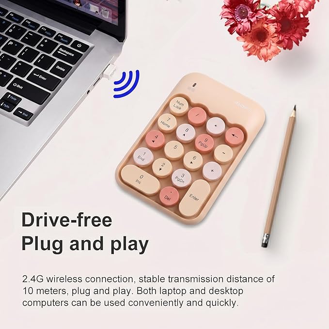 Lomiluskr Cute Wireless Number Keypad - Image 4