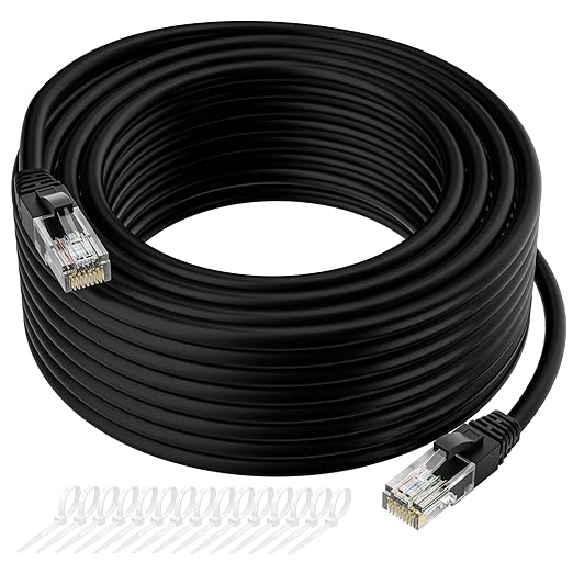 Cat5e Ethernet Cable 75 FT, Long Cat 5e Internet Cable, Standard RJ45 Connector by Kxable