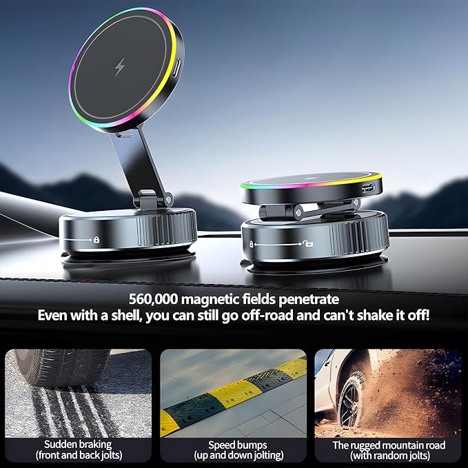 Wireless Charger Car Phone Holder - Image 4
