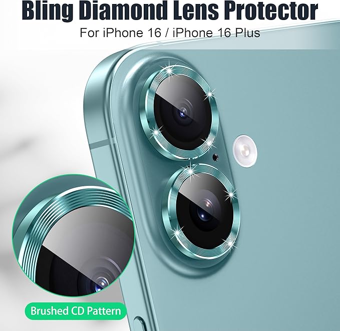 AGVEE 3+3 6 Pack for iPhone 16 6.1" / 16 Plus 6.7" Camera Lens Cover Protector - Image 4