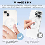 Magnetic Silicone Ring Grip Phone Holder, Loop Grip, Compatible - Image 6