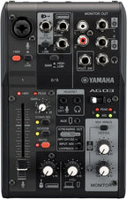 Yamaha AG03MK2 Black 6-Channel Live Streaming Loopback Mixer/USB Interface by Yamaha
