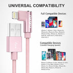 2 Pack 90 Degree iPhone Charger 10Ft Mfi Certified Lightning Cable Right Angle - Image 7