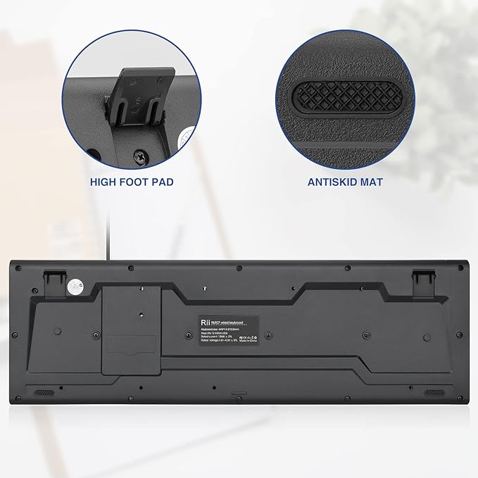 Rii RK907 Ultra-Slim Compact USB Wired Keyboard - Image 6