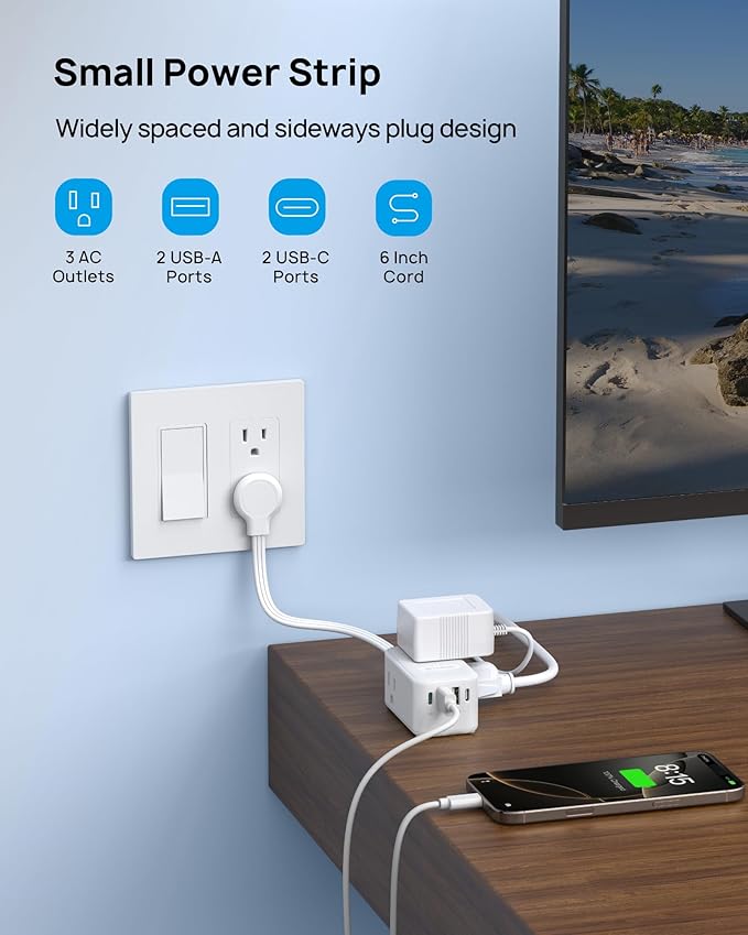 TROND Outlet Extender with 6 Inch Cord - Image 3