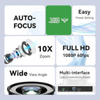 Tenveo PTZ Conference Room Camera 10X Optical Zoom USB3.0/HDMI/RS232 Wide Angle - Image 2