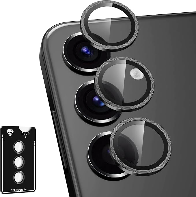 for Samsung Galaxy S24 Plus Camera Lens Protector, Individual Metal Ring by Btscase