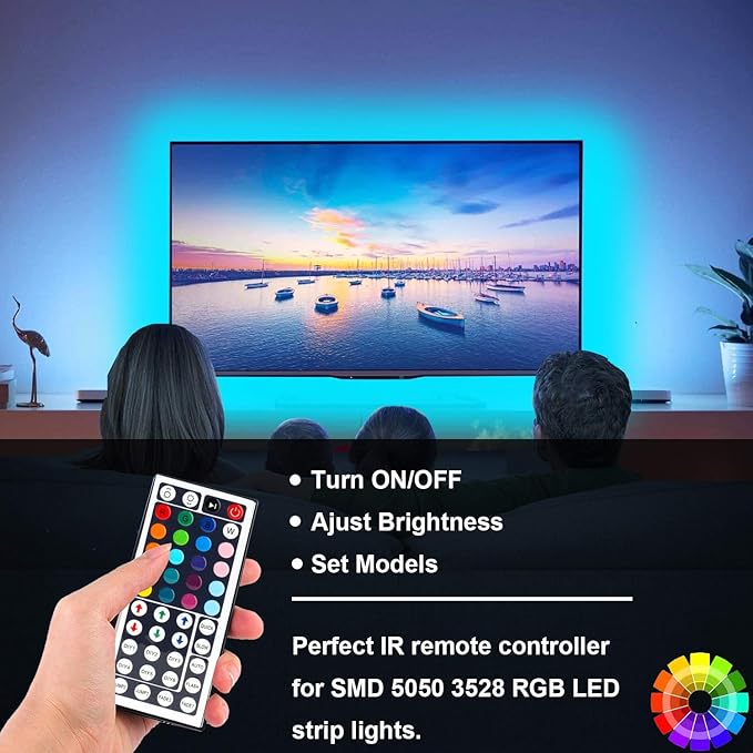 44 Key RGB LED Strip Light Remote Controller, IR Remote Controller Replacement - Image 2