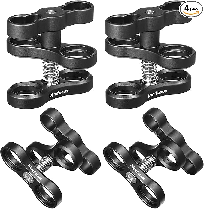 MINIFOCUS 4PCS 1'' Aluminum Ball Clamp Mount by MINIFOCUS