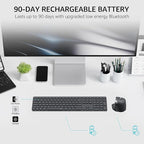Rapoo 9560M Wireless Keyboard and Mouse Combo, Blade-Series E9550L 110-Key - Image 8