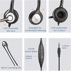 Cell Phone Headset with Microphone Noise Cancelling & Call Controls, 3.5mm - Image 4