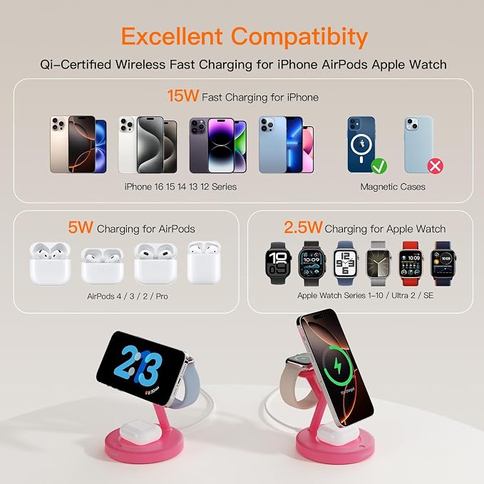 2025 3 in 1 Charging Station for Apple iPhone AirPods Watch - Image 8