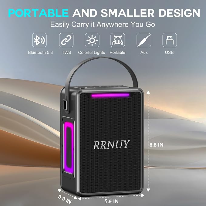 Portable Bluetooth Speaker 60W IPX6 Waterproof Wireless Speakers - Image 3
