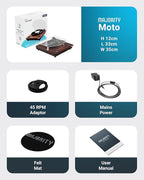 Vinyl Record Player with Bluetooth 5.3 in & Out | Record Player with Speakers & - Image 8