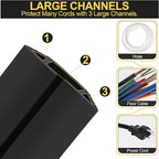 MYFAMIREA 10FT Floor Cord Cover Heavy Duty Cable Cover Protector - Image 3