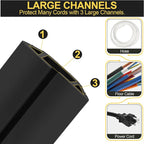 MYFAMIREA 6.5FT Floor Cord Cover Heavy Duty Cable Cover Protector - Image 3