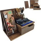 3-in-1 Wood Phone Docking Station Organizer by UUyuality