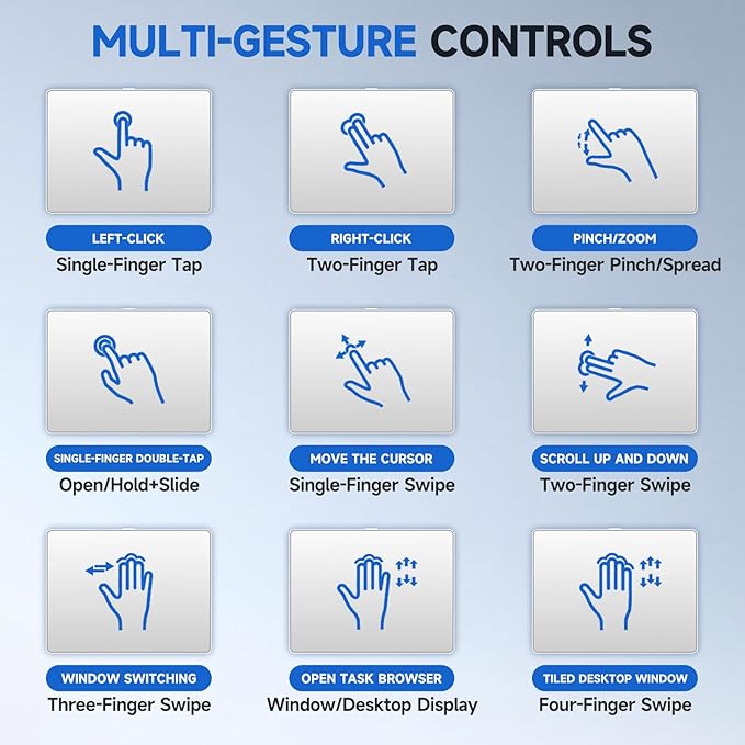 Wired Trackpad for Windows 10/11, High-Precision Multi-Touch Portable Trackpad - Image 4