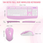 Wireless Keyboard and Mouse Combo, EDJO 2.4G Full-Sized Ergonomic Computer - Image 6