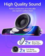 Computer Speakers, Hi-Fi Sound Quality Computer Sound Bar, USB Powered Speakers - Image 2