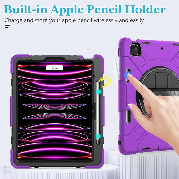 Case for iPad Pro 12.9 2022/2021/ 2020/2018: Cover for iPad Pro 12.9 6th/ 5th/ - Image 8